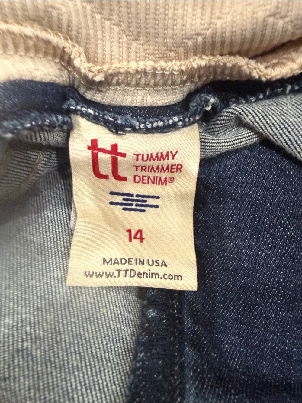 Tummy Trimmer Denim Jeans - Blue
Size 14